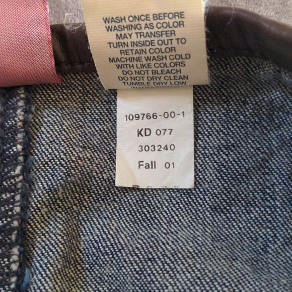 Old Navy Y2K Denim & faux leather skirt size 1‎ - Picture 4 of 8